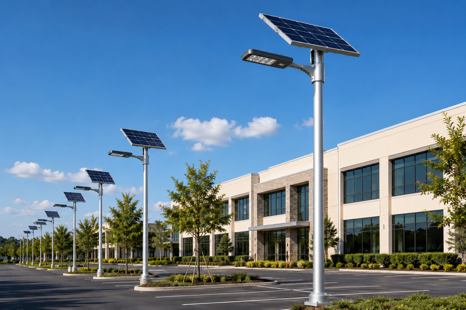 Aluminum solar light poles