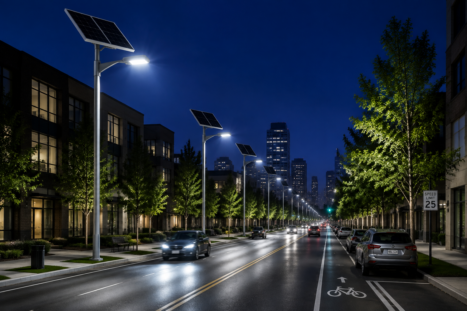 Solar city street lighting