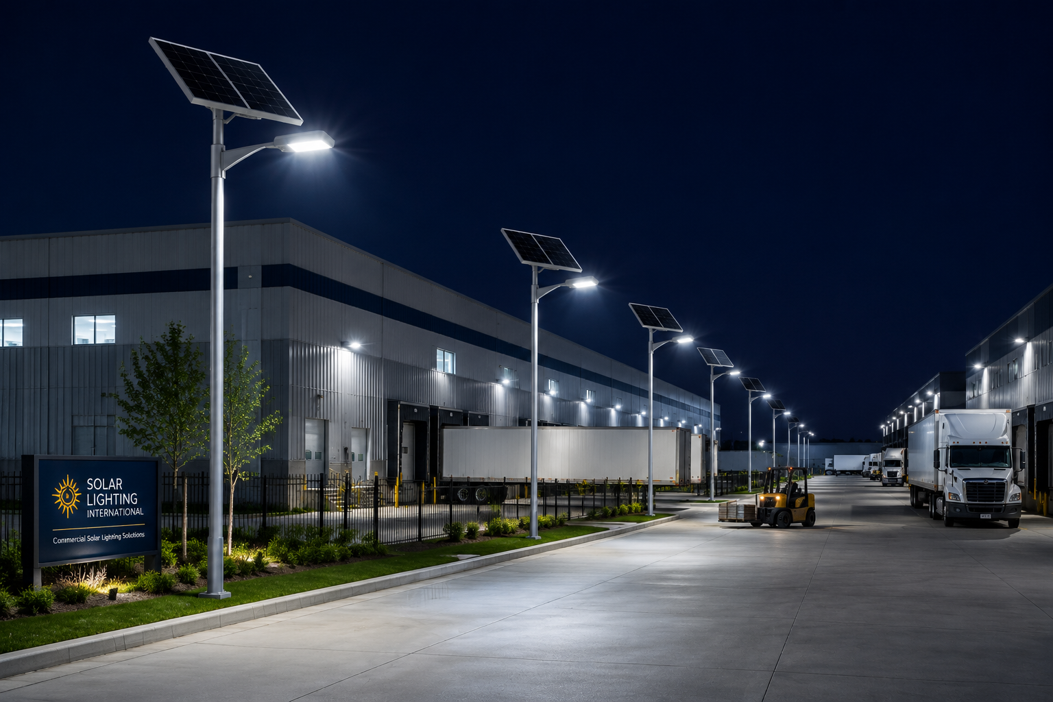 Industrial solar street lighting