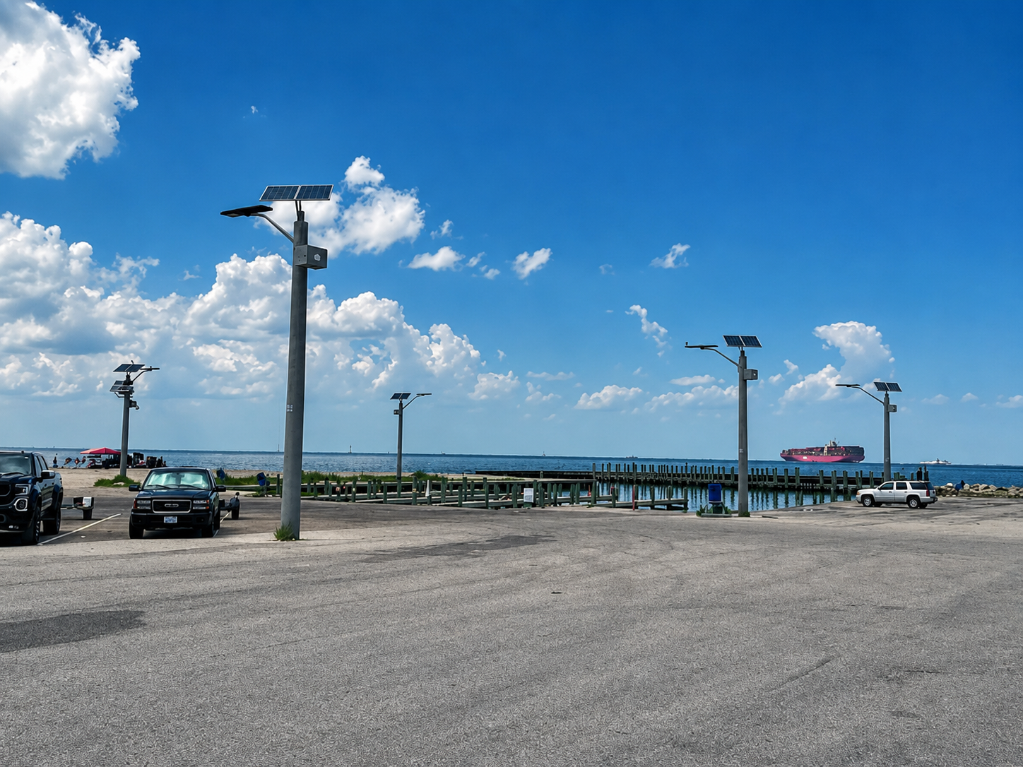 Commercial solar lighting installation