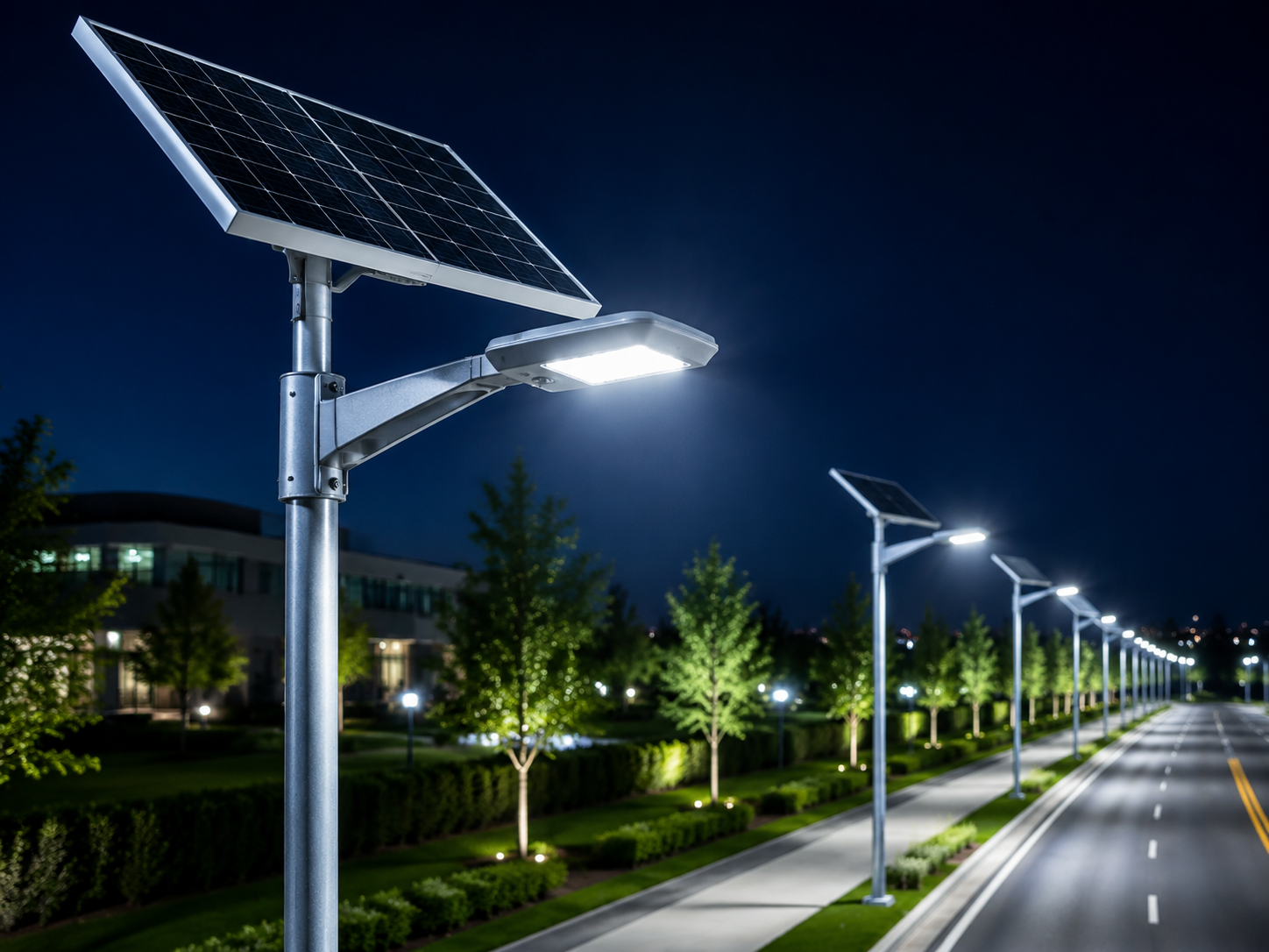 Commercial solar street lighting system