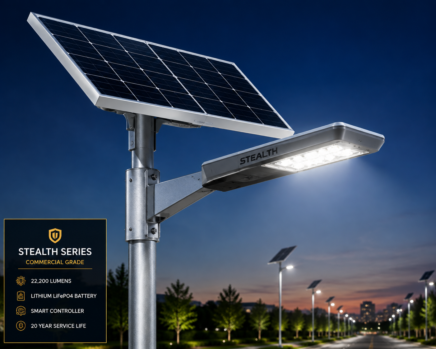 Stealth solar street light system