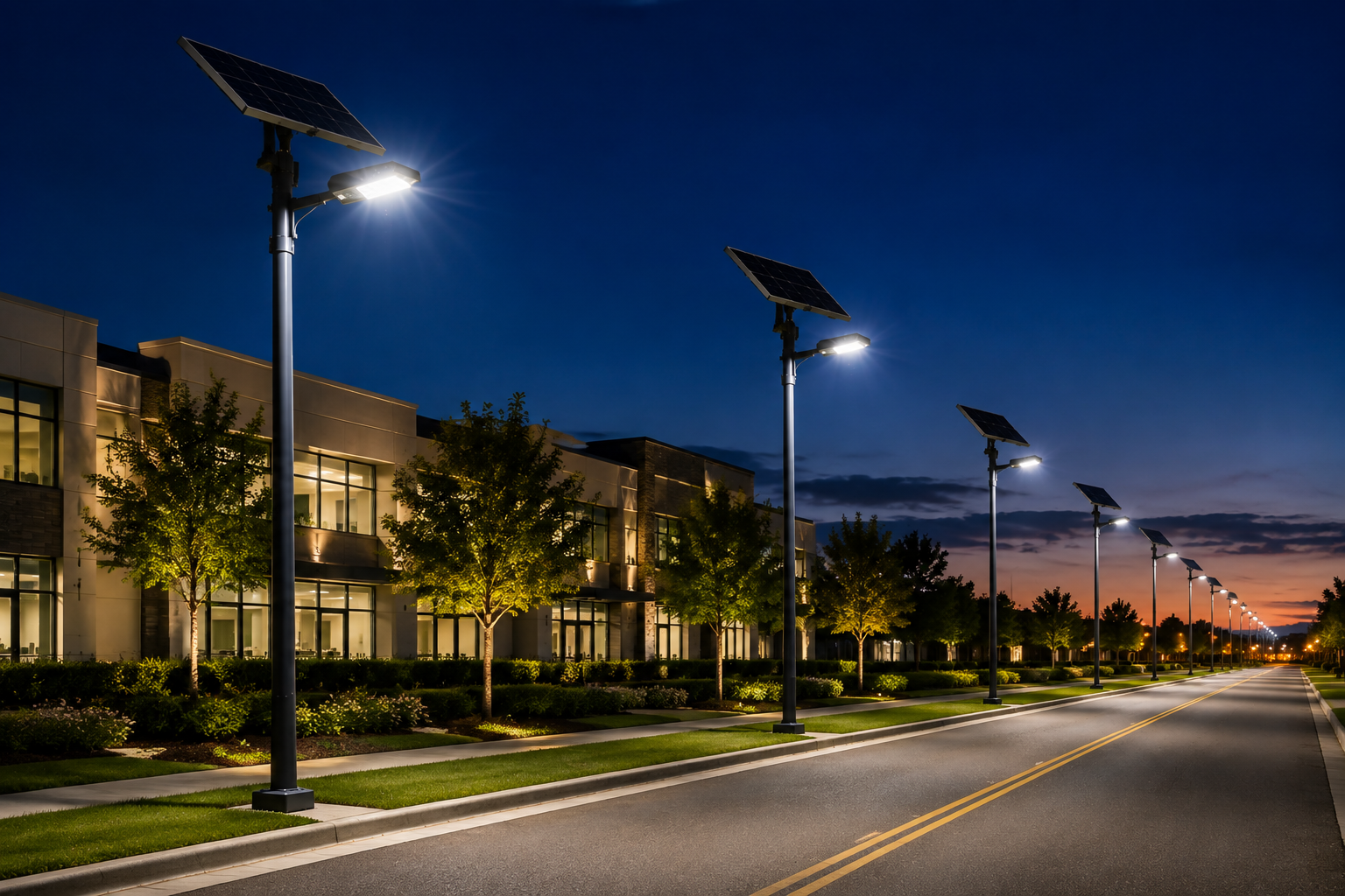 Solar street light poles