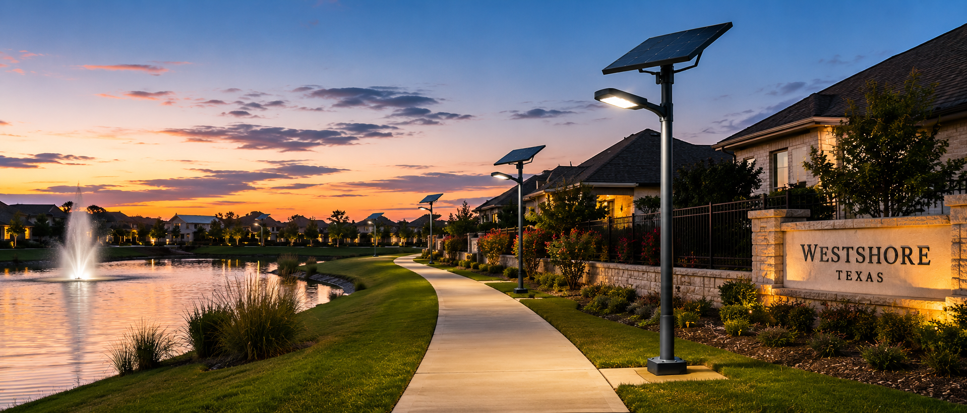 Texas solar lighting installation